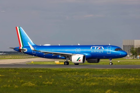 Aircraft on the runway