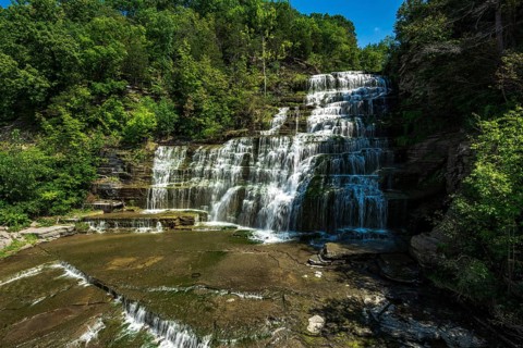 View on Hector Falls on Seneca Lake
