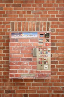 Red striped cigarette machine