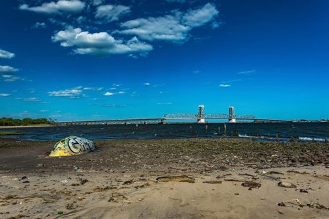 On the Millstone Trail towards the Dead Horse Bay off the Barren Island and Floyd Bennett Field. Brooklyn