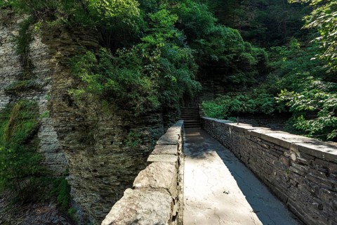 Watkins Glen State Park: Gorge Trail entrance and tunnel