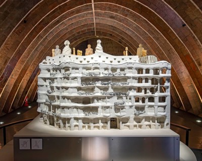House model in the attic of Casa Mila