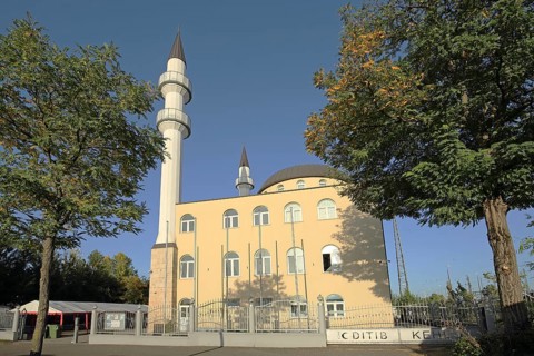 Islamic mosque with minarets