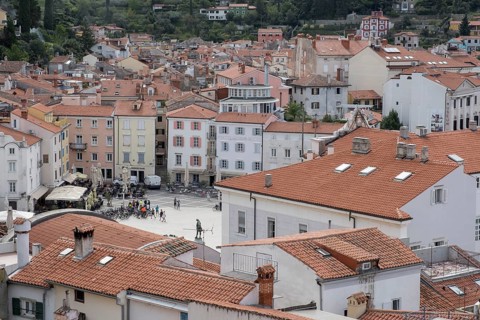 View of the old town with Tartini Square