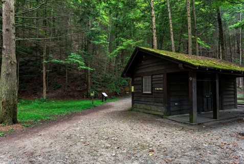 Robert H. Treman State Park: Camping area cabins. Tompkins County