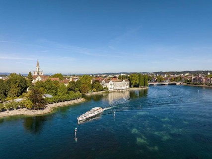 Aerial view of Lake Constance with the Seerhein