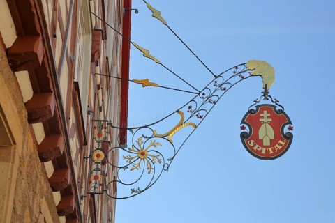 Nose sign at the historical hospital built 1360