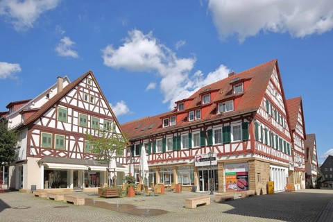 Half-timbered houses on the market square