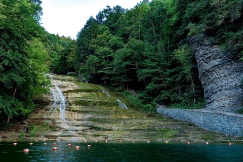 Buttermilk Falls at Sunset