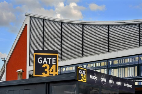 Gate 34 with kiosk