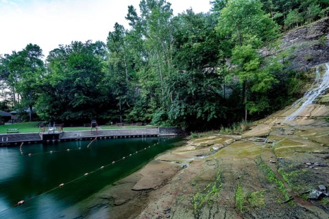 Buttermilk Falls at Sunset