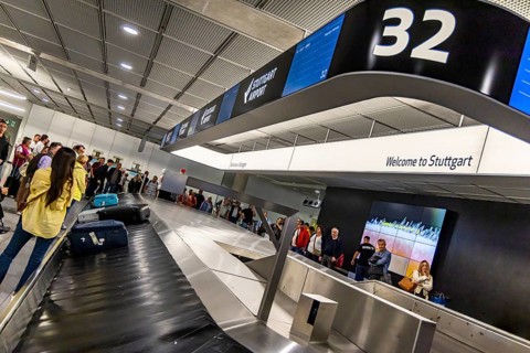 Baggage carousel at the airport