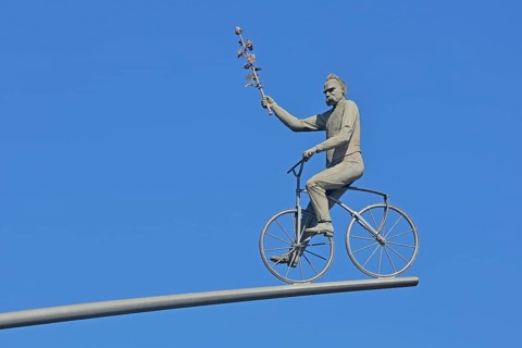 Sculpture Friedrich Hoelderlin by Peter Lenk 2003