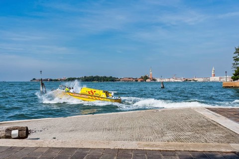 Hospital ship on the Riva dei Partigiani
