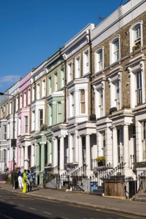 Colourful terraced houses