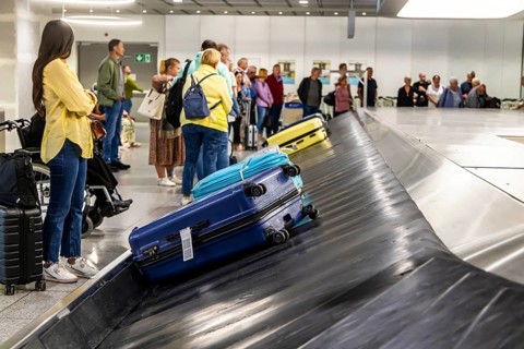 Baggage carousel at the airport