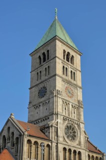 Church tower of the neo-Romanesque Holy Spirit Church