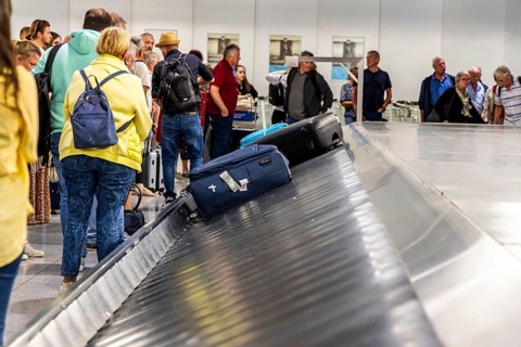 Baggage carousel at the airport