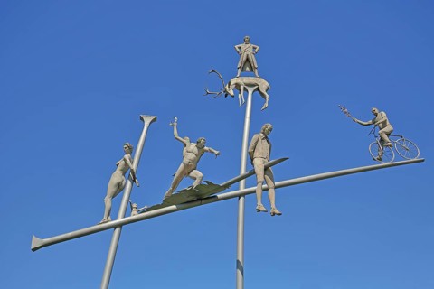 Sculpture Friedrich Hoelderlin by Peter Lenk 2003