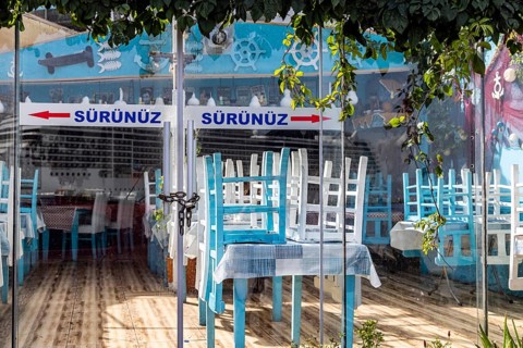 Closed restaurant in Kusadasi