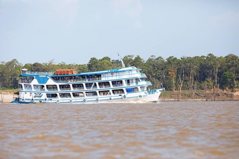 River cruise ship on the Rio Negro