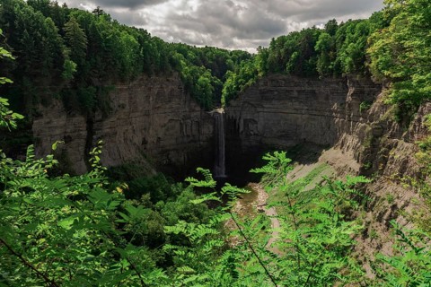 Taughannock Falls State Park: view from Falls Overlook. Ulysses