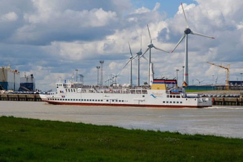 Ferry to Borkum at Emskai on the Ems