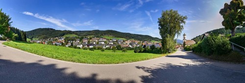 210 degree panorama of the view of the St. Erhard Church