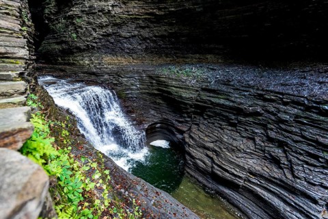 Watkins Glen State Park: Gorge Trail entrance and tunnel