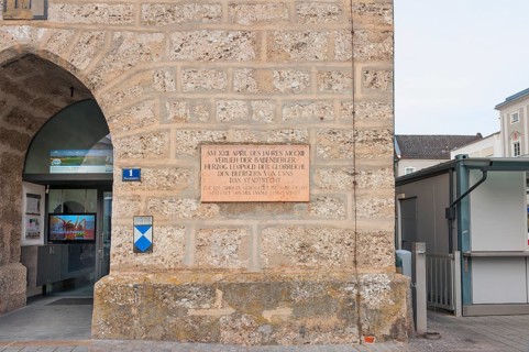 Town tower inscription