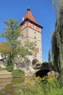 Historic Beinstein Gate built 1491 on the Rems