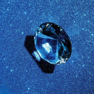 Circular diamond glitter blue texture background