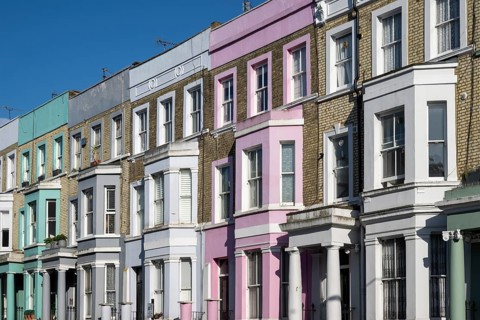 Colourful terraced houses