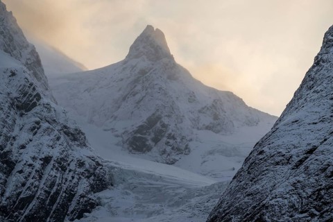 Rugged mountain peaks