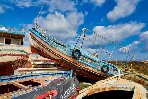 Boats on top of each other