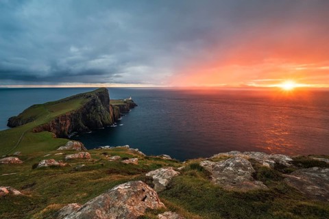 Neist Point at sunset