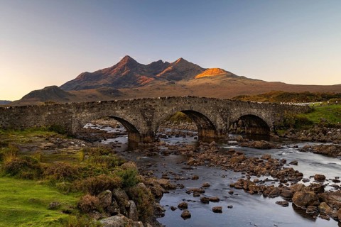 River Sligachan with old stone bridge