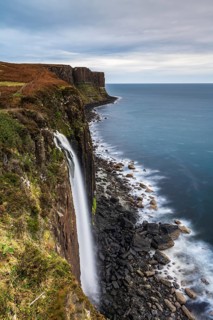 Mealt Falls waterfall and Kilt Rock