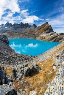 The Wildsee lake on the Pizol above Bad Ragaz
