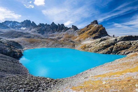 The Wildsee lake on the Pizol above Bad Ragaz