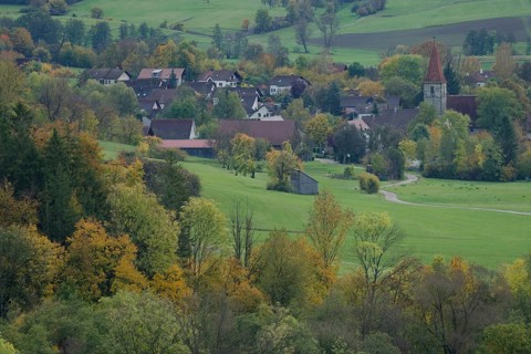 View of the old church in Gaildorf-Münster