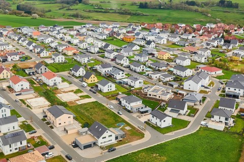 Aerial view of the area around Neumarkt in der Oberpfalz