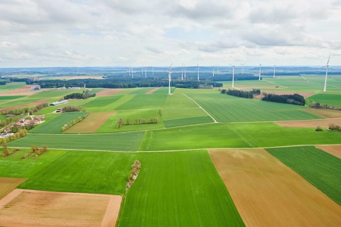 Aerial view of the area around Neumarkt in der Oberpfalz