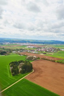 Aerial view of the area around Neumarkt in der Oberpfalz