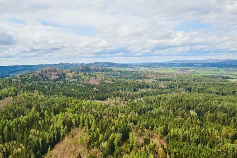 Aerial view of the area around Neumarkt in der Oberpfalz