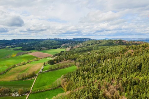 Aerial view of the area around Neumarkt in der Oberpfalz