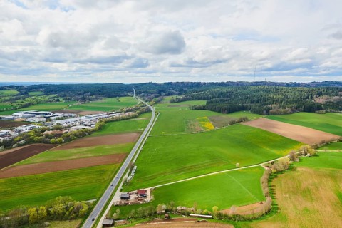 Aerial view of the area around Neumarkt in der Oberpfalz
