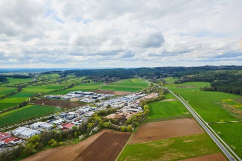 Aerial view of the area around Neumarkt in der Oberpfalz