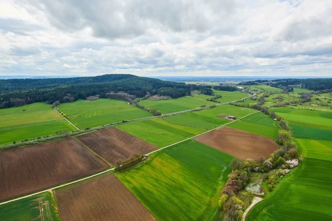 Aerial view of the area around Neumarkt in der Oberpfalz
