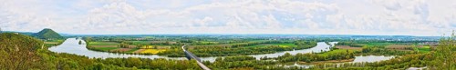 View onto the donau from Donaustauf in early summer